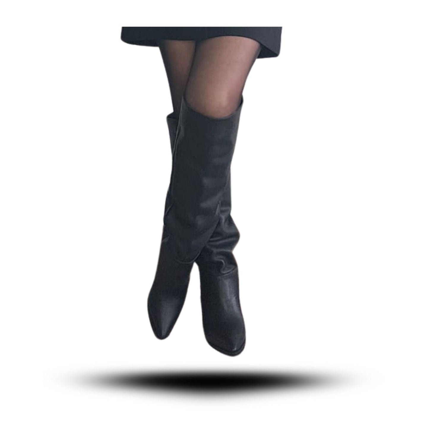 Bota cuero Buchona Negra 3 en 1.