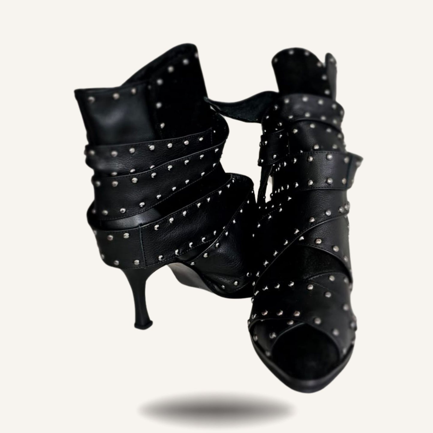 Botines Negros Lazos Paris.