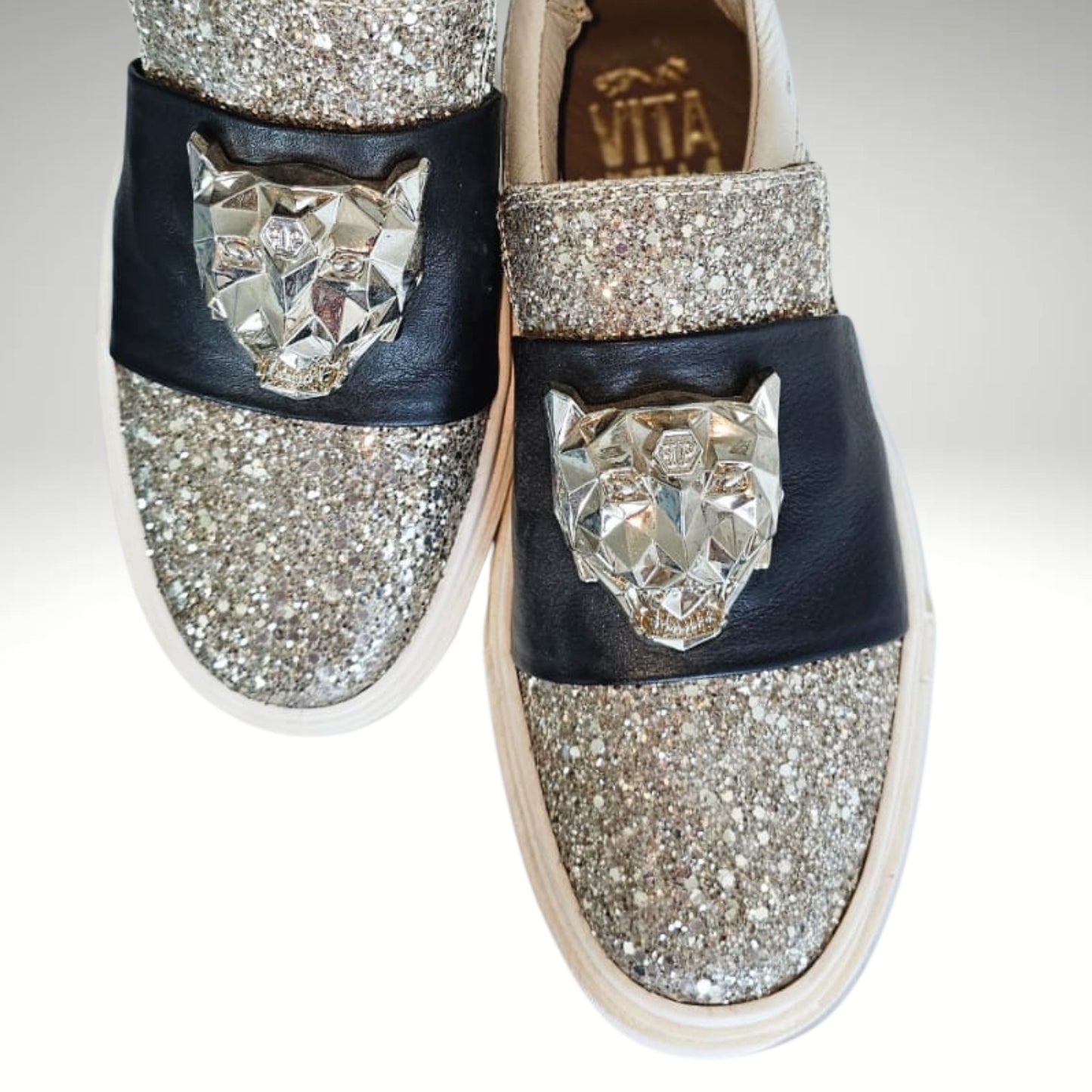 Zapatillas cuero Gliter Tigre.