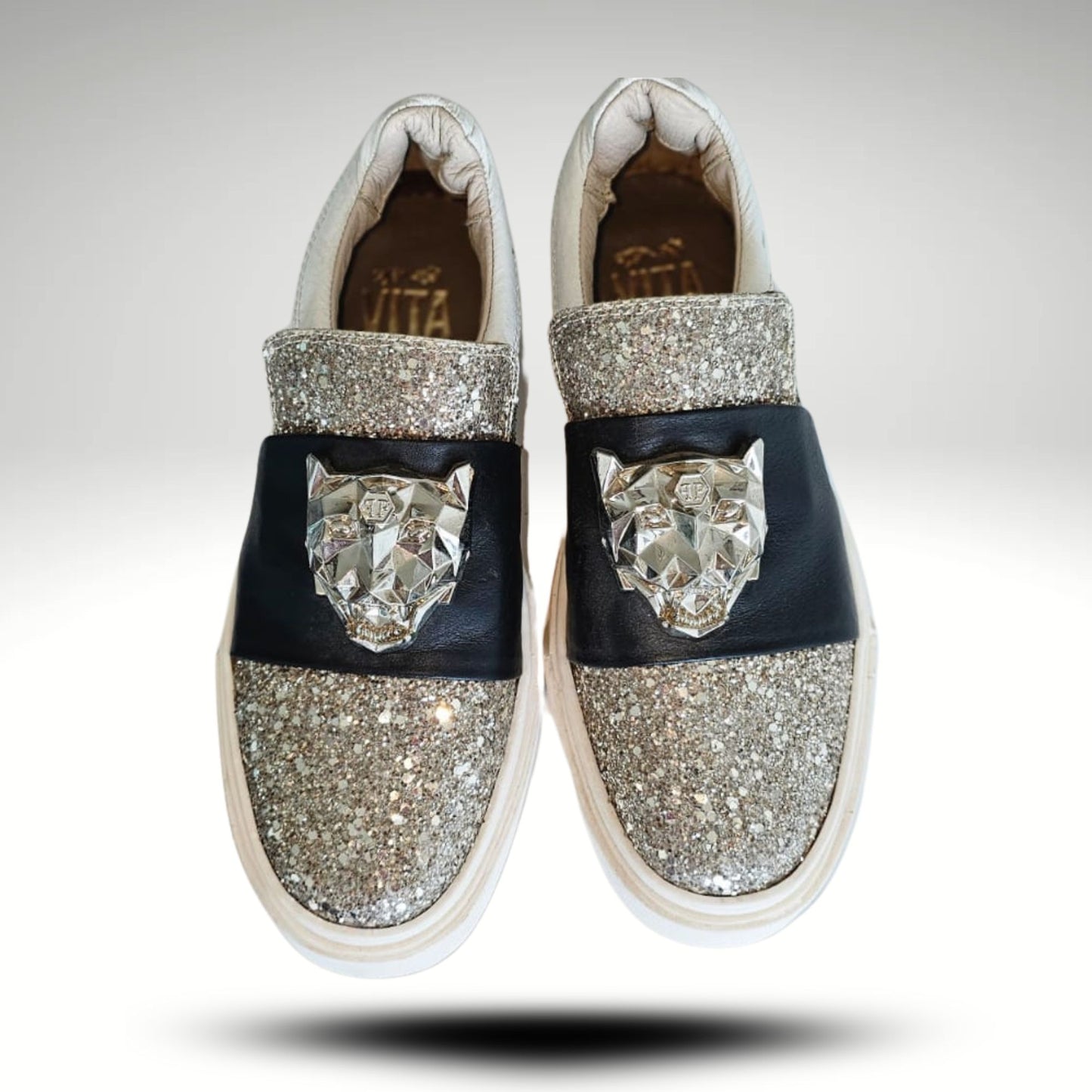 Zapatillas cuero Gliter Tigre.