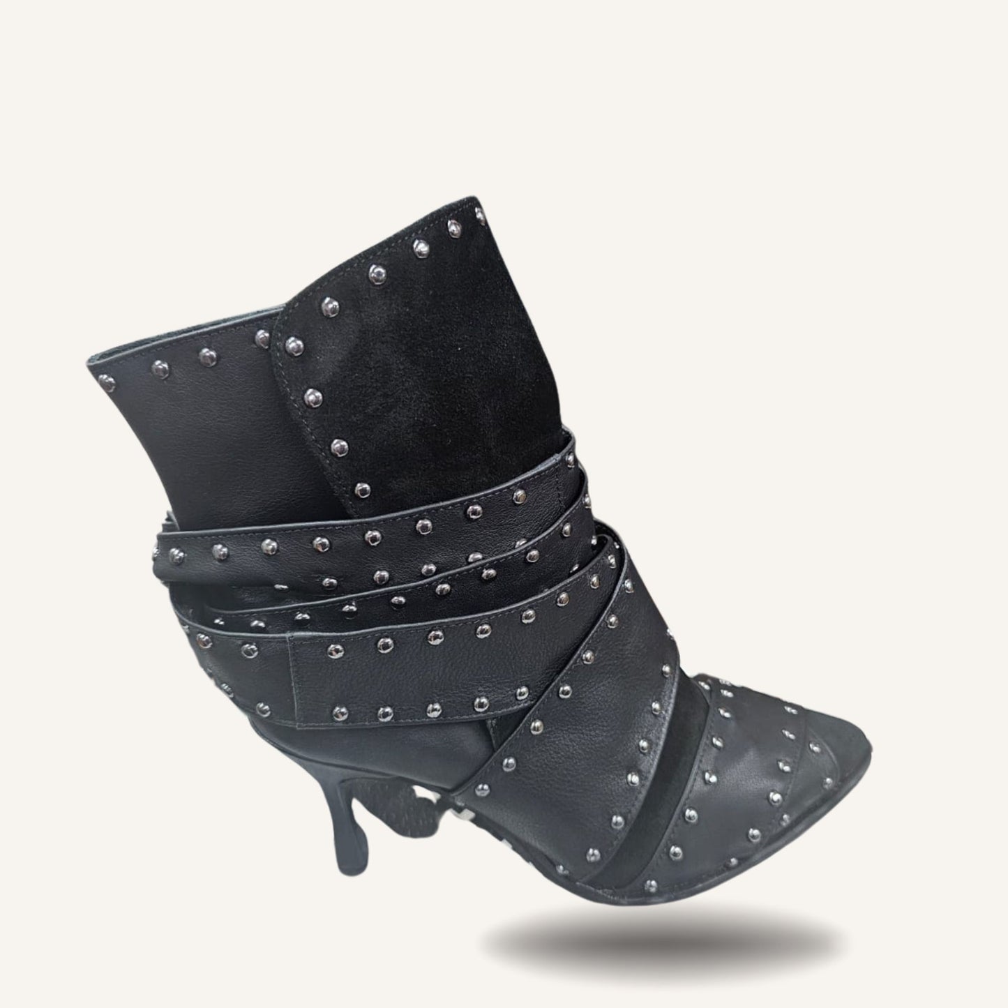 Botines Negros Lazos Paris.