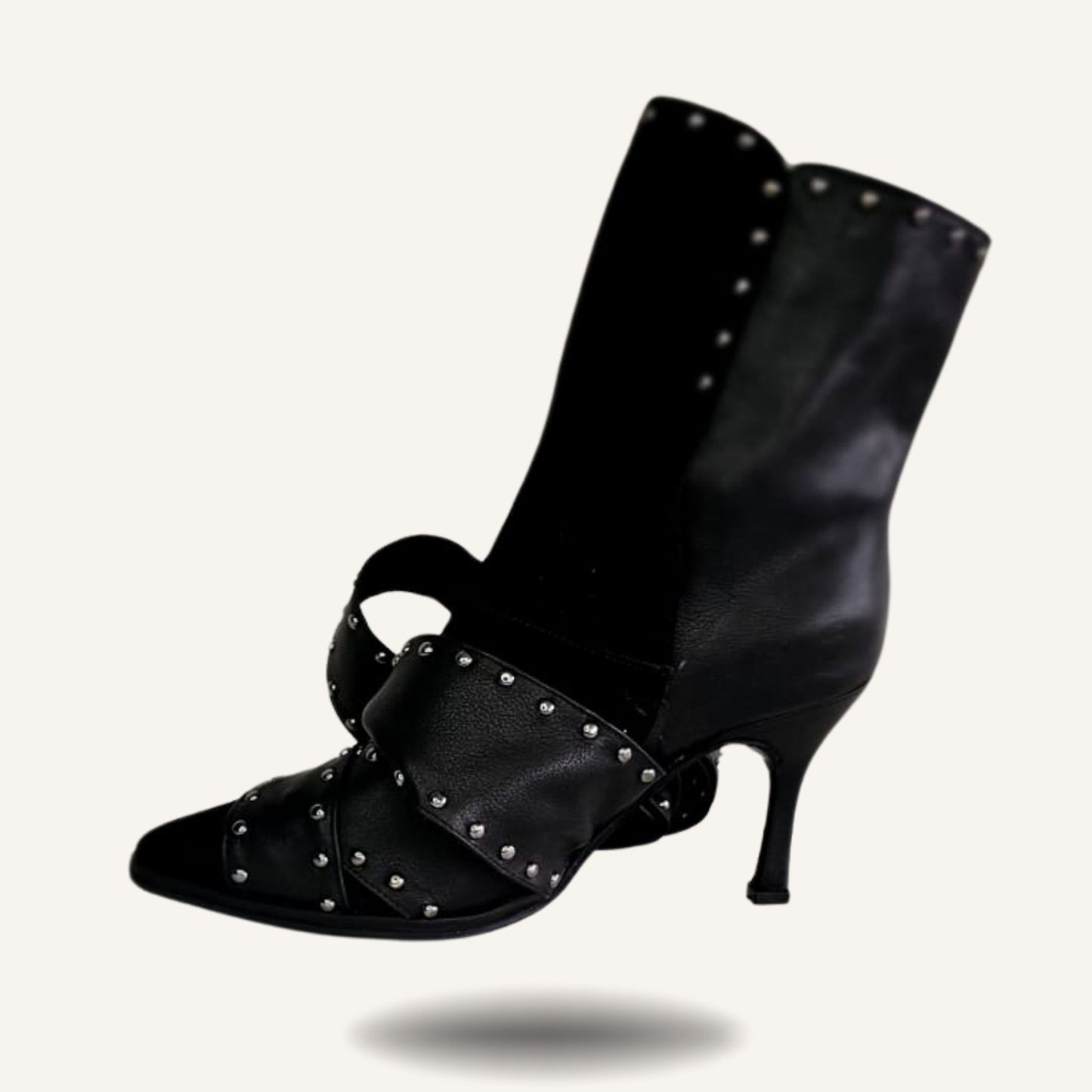 Botines Negros Lazos Paris.