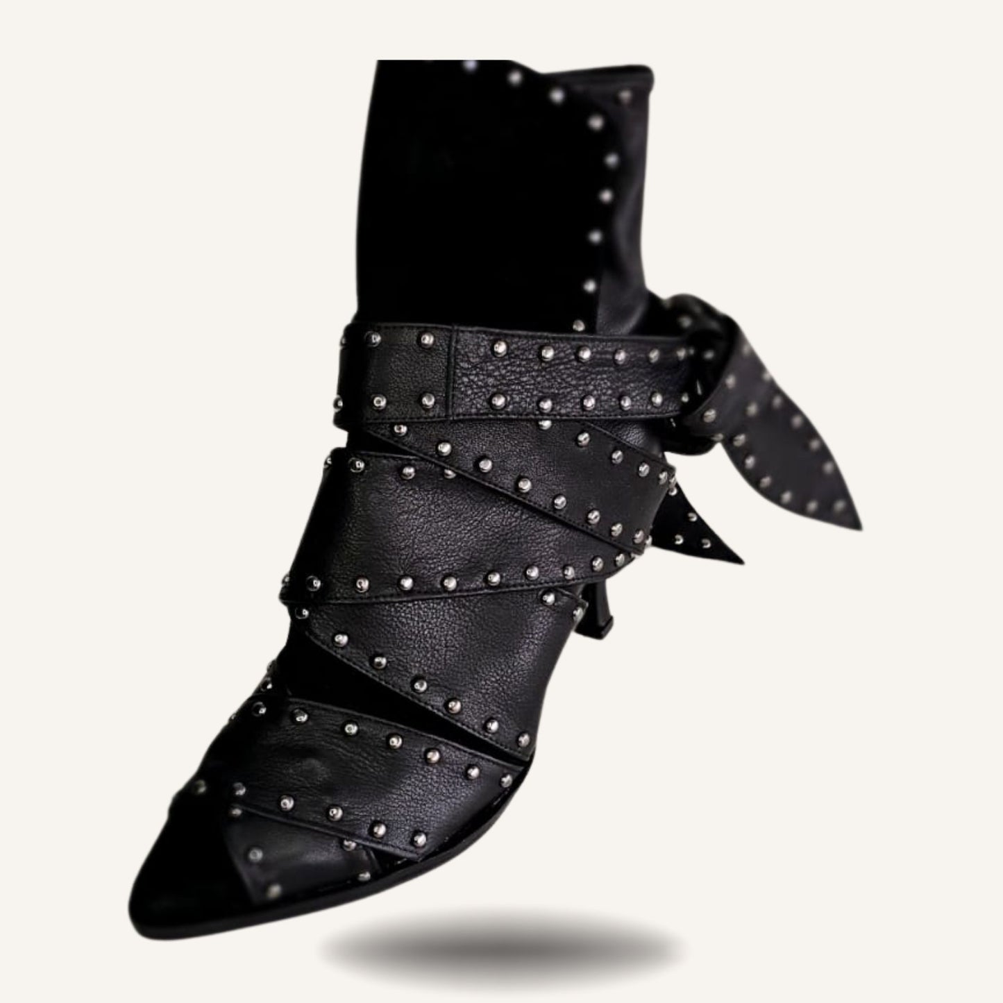 Botines Negros Lazos Paris.