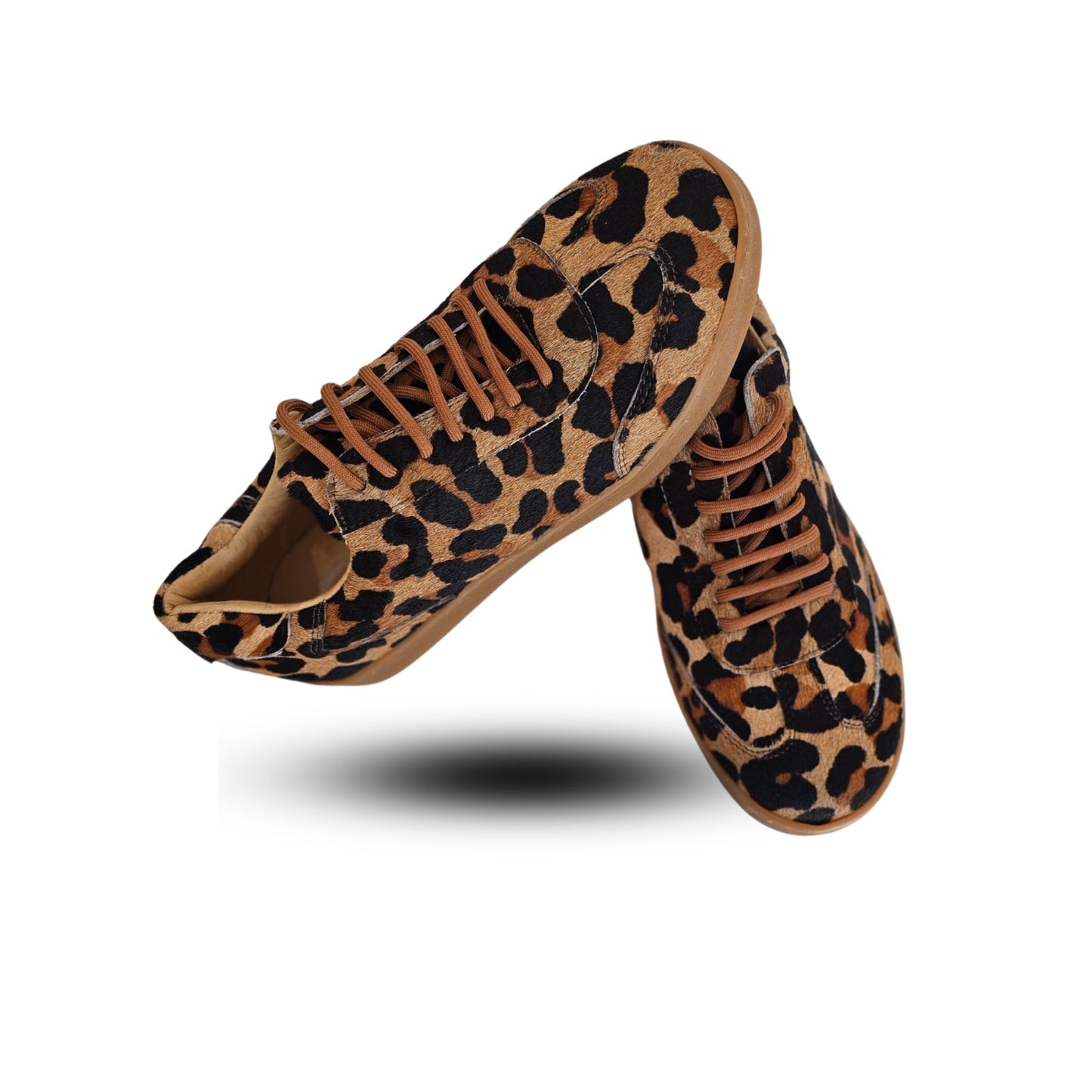 Zapatillas Denis Leopardo cuero Piel.