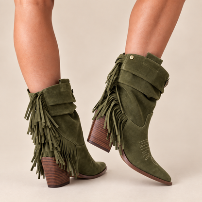 Curtys Verde Olivo - 100% Gamuza.  PREVENTA · COMPRA ANTICIPADA