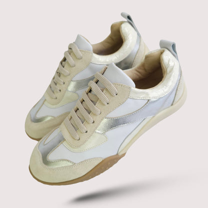 Zapatilla Lumière Alba Croco – Cuero & Gamuza Premium.