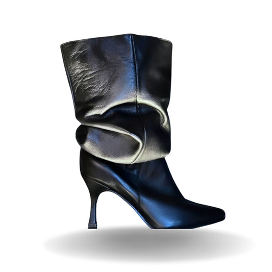 Bota cuero Buchona  Negra 3 en 1.