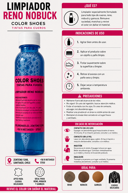 Limpiador Reno Nobuck Color Shoes.