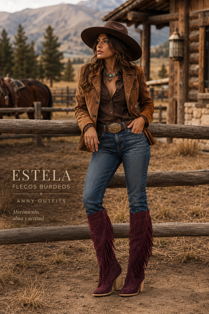 Bota Stella Flecos - Gmuza Burdeos.