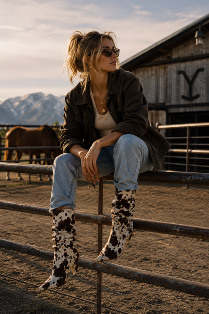 Bota  Dakota  cuero  Pelos .