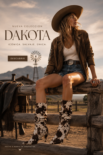 Bota  Dakota  cuero  Pelos .