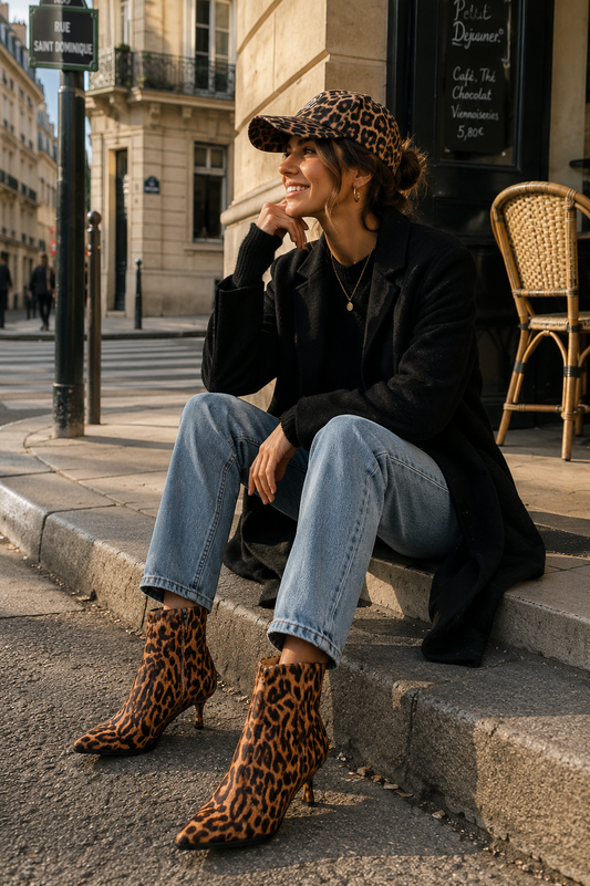 Botin Cuero leopard pelo Isabella