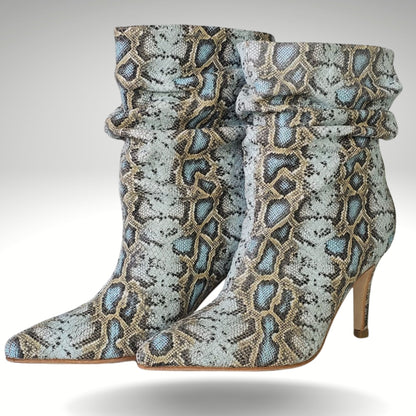 Botín Pitón Celeste Sauvage.