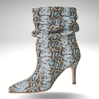 Botín Pitón Celeste Sauvage.