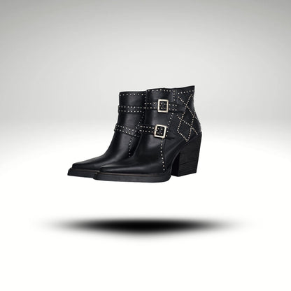 Botin cuero Quad Tachas.
