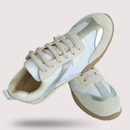 Zapatilla Lumière Alba Croco – Cuero & Gamuza Premium.