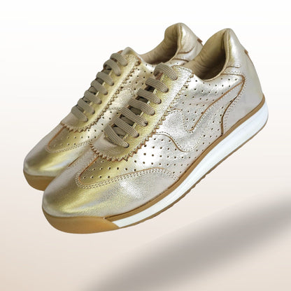Sneaker Aura Gold – Cuero legítimo