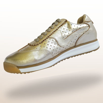 Sneaker Aura Gold – Cuero legítimo
