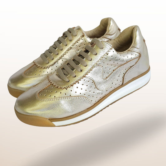 Sneaker Aura Gold – Cuero legítimo