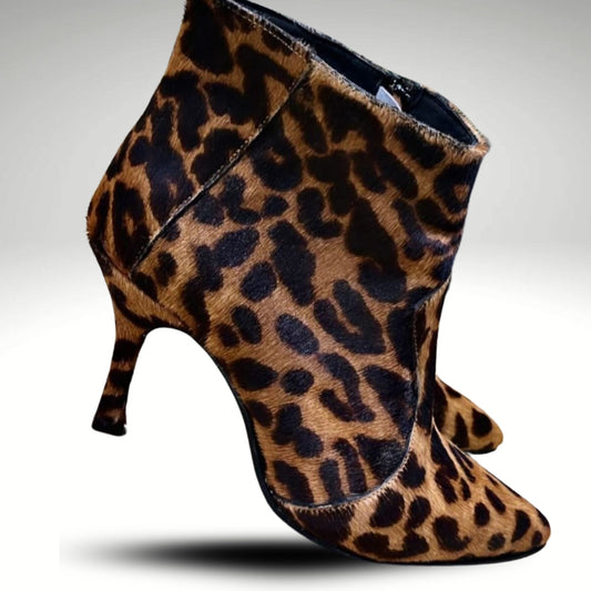 Botin Cuero leopard pelo Isabella