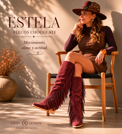 Bota Stella Flecos - Gmuza Burdeos.