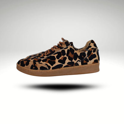 Zapatillas Denis Leopardo cuero Piel.