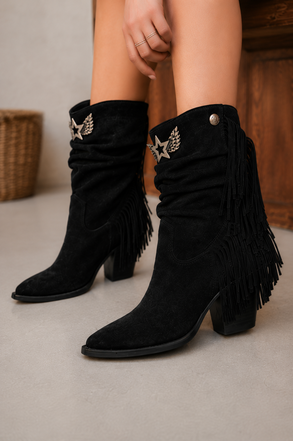 Botin Siena Noir · Gamuza Negra.