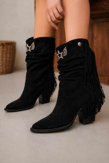 Botin Siena Noir · Gamuza Negra.