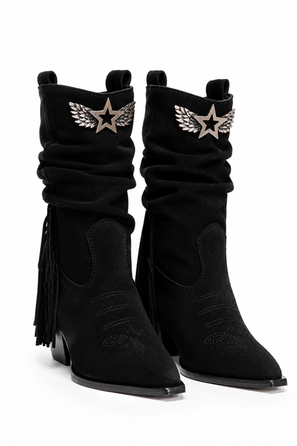 Botin Siena Noir · Gamuza Negra.