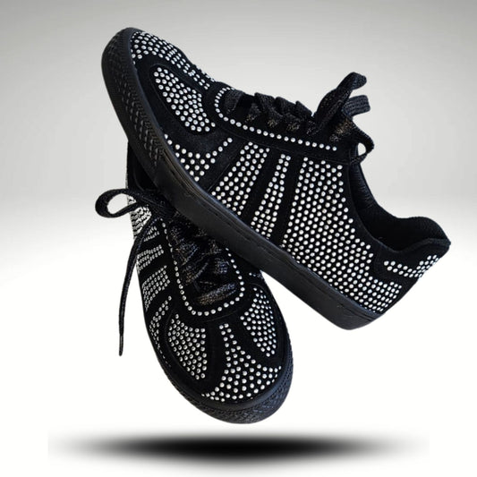 Zapatilla Cristales Gamuza Florencia.